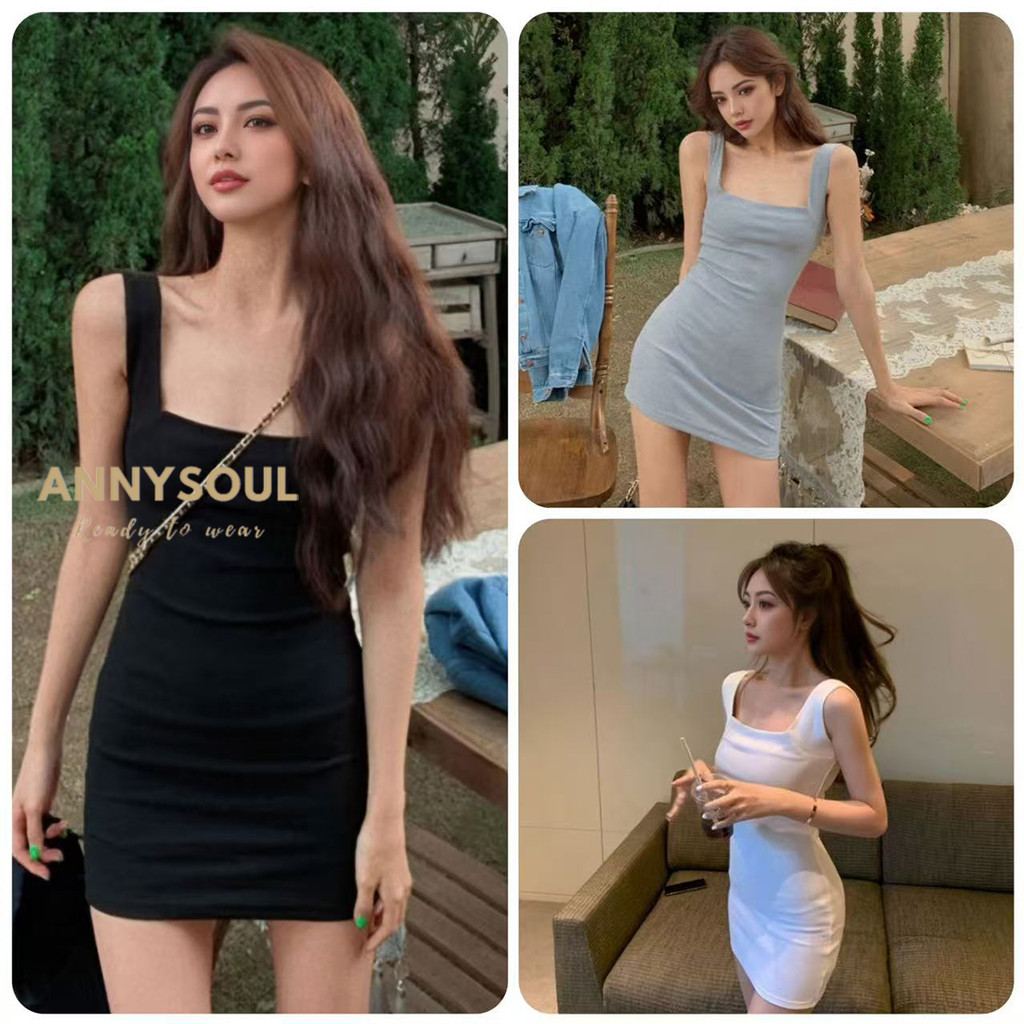 เดรสสายเดี่ยวสีดำผู้หญิงสำหรับการไปเที่ยวสวนสนุก