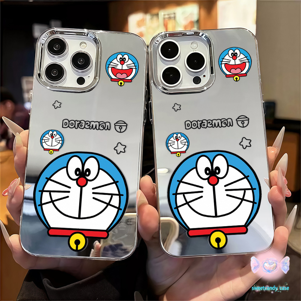👑จัดส่งในพื้นที่👑 เคสแบบกระจกมิเรอร์ ตัวการ์ตูน น่ารัก แมววิเศษ สําหรับ IPhone16 15 14 13 12 11 7 8plus Pro Promax XR XS