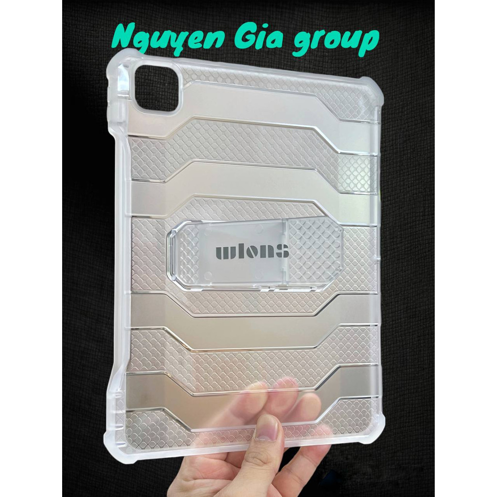 Ipad Pro M2 M1 11 นิ้ว/ipad 12.9 นิ้วเคสกันกระแทกแบบใสพร้อมขาตั้ง iPad