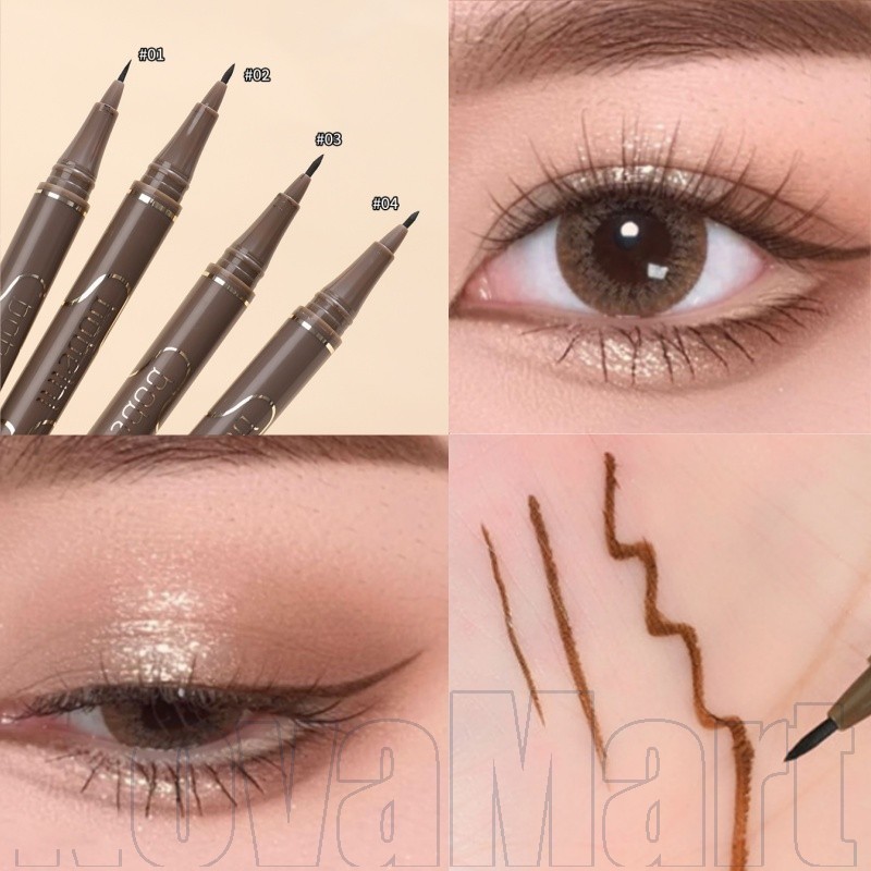 Bobeini อายไลเนอร์ติดทนนานกันน้ํา 0.05 มม.เคล็ดลับความแม่นยําสําหรับ Winged/Cat Eye Looks, Smudge-Free & Hypoallergenic, 1/3 ชิ้น