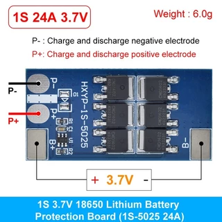 BMS 1S 12A 16A 24A 3.2V LiFePO4 / 3.7V แบตเตอรี่ลิเธียมป้องกัน 18650 4.2V แรงดันไฟฟ้าการชาร์จ/วงจรสั้น