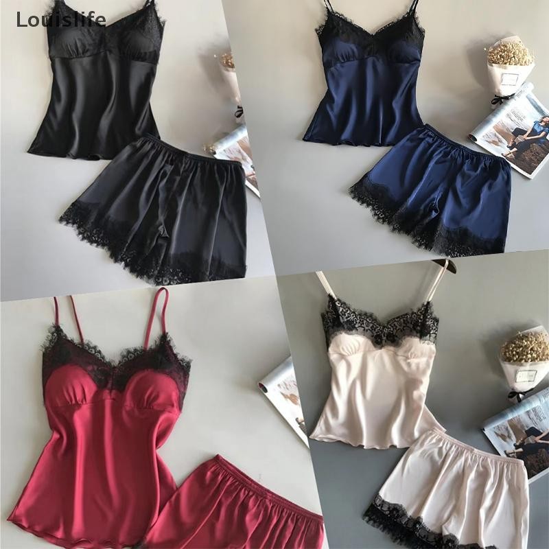 LLPH เซ็กซี่ลูกไม้ชุดนอนชุดผู้หญิง V คอชุดนอนชุดชั้นใน Casual ชุดนอน LLP
