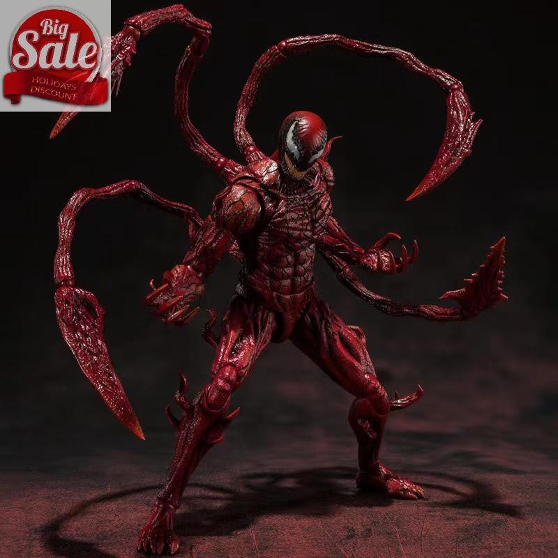 AF Red Venom Carnage Action Figure SHFiguarts Venom SHF Venom 2 Let มี Be Carnage อะนิเมะรูปของเล่นของขวัญวันเกิดตุ๊กตา A