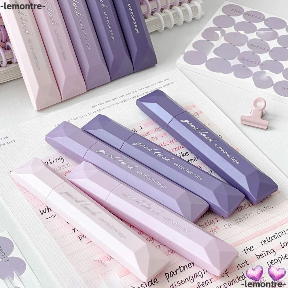 LEMONTRE 5 ชิ้น/เซ็ตเทปลบคําผิด,เทปเคลือบสีไล่โทนสี 30 ม.,เรียบหลากสีความจุขนาดใหญ่นักเรียนเทปสลับอุปกรณ์การเรียน
