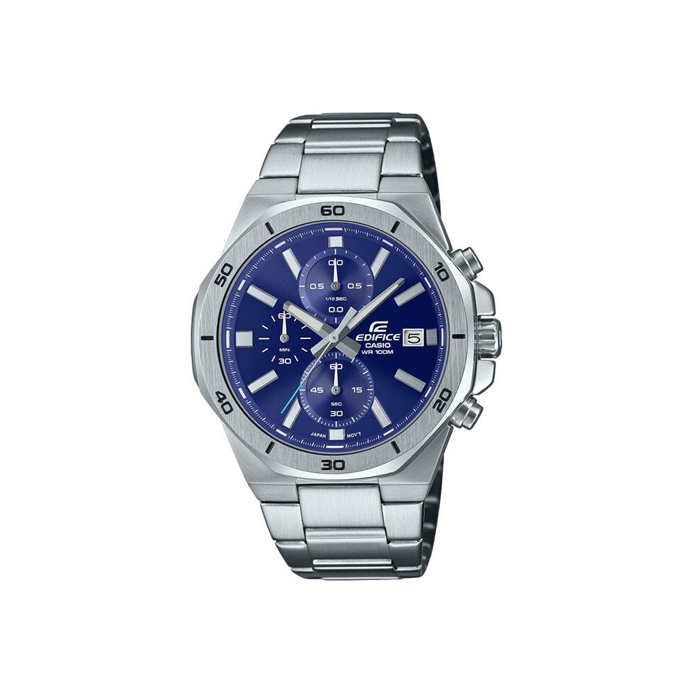 CASIO นาฬิกาข้อมือผู้ชาย EDIFICE รุ่น EFV-640D-2AVUDF วัสดุสเตนเลสสตีล สีน้ำเงิน