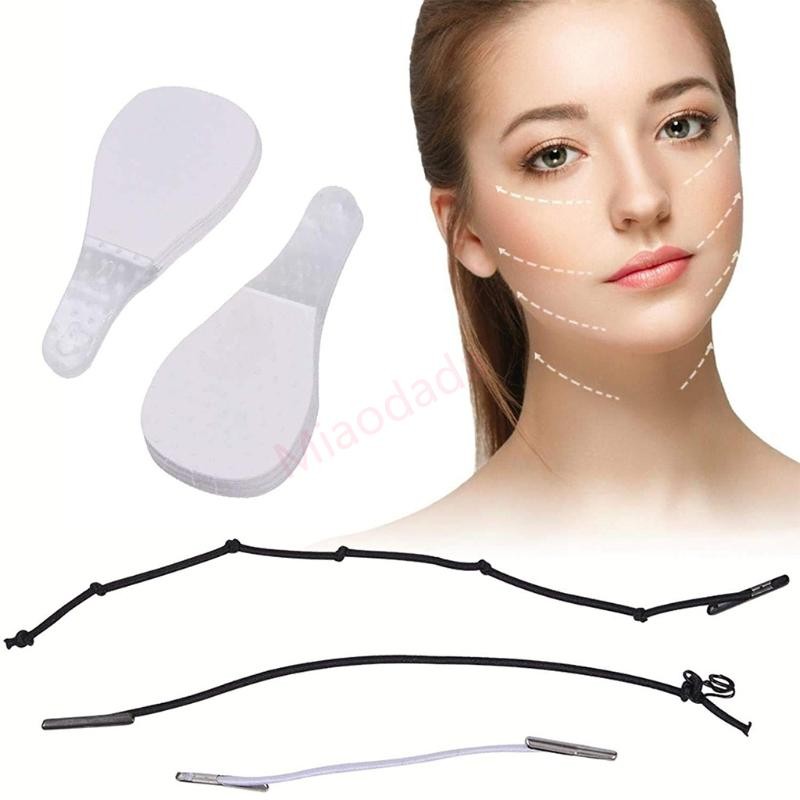 MDD 40 ชิ้นชุดที่มองไม่เห็นสติกเกอร์ใบหน้าบาง V-Shape สําหรับ Facial Line Wrinkle Lift Up T