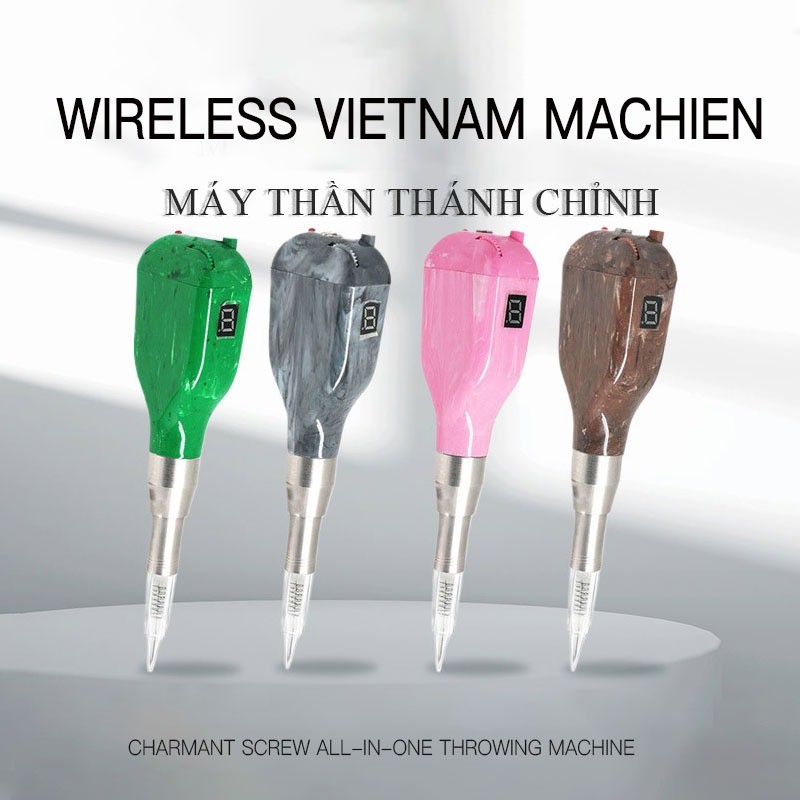 มีจําหน่ายWireless Screw Tattoo Machine Set Professional Rotary แต่งหน้าถาวร PMU ปากกาสําหรับคิ้วริมฝีปาก Tattoo Artist Machine Kit อุปกรณ์