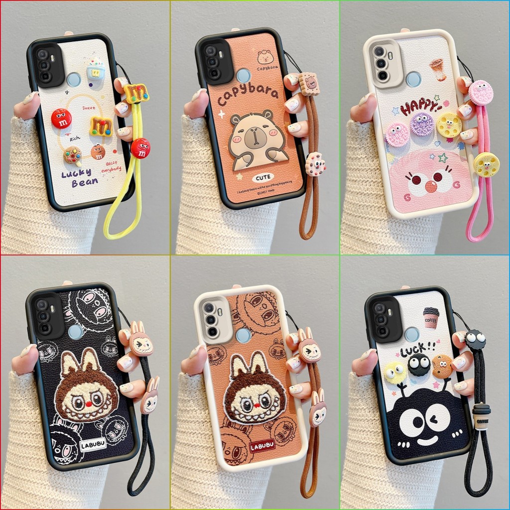 เคส OPPO A53 2020 น่ารักหนัง 3D ตุ๊กตาซิลิโคนอ่อนนุ่มเคสโทรศัพท์ BBPW2