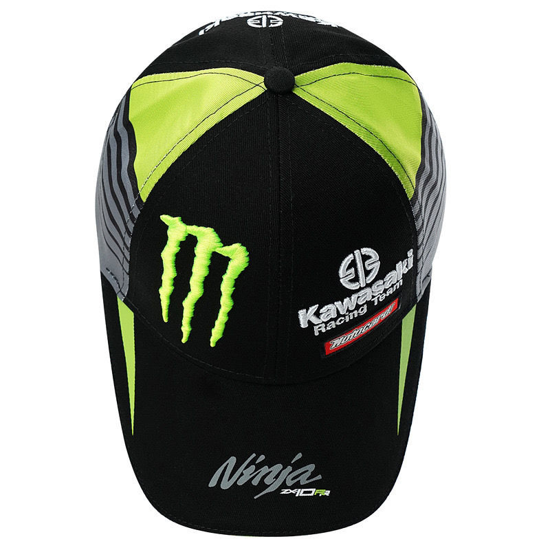 รถจักรยานยนต์ KAWASAKI KAWASAKI Cap Green Arrow ปักรถออฟโรดรถจักรยานยนต์พัดลม Racing Cap หมวกเบสบอล 