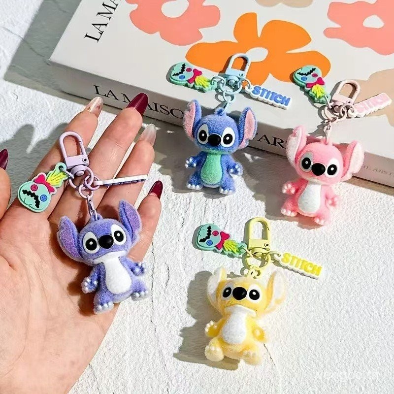 ของเล่นพวงกุญแจสติช ตุ๊กตาสติช กระเป๋าเป้สะพายหลังที่มีการปักลาย สติช สำหรับคู่รัก