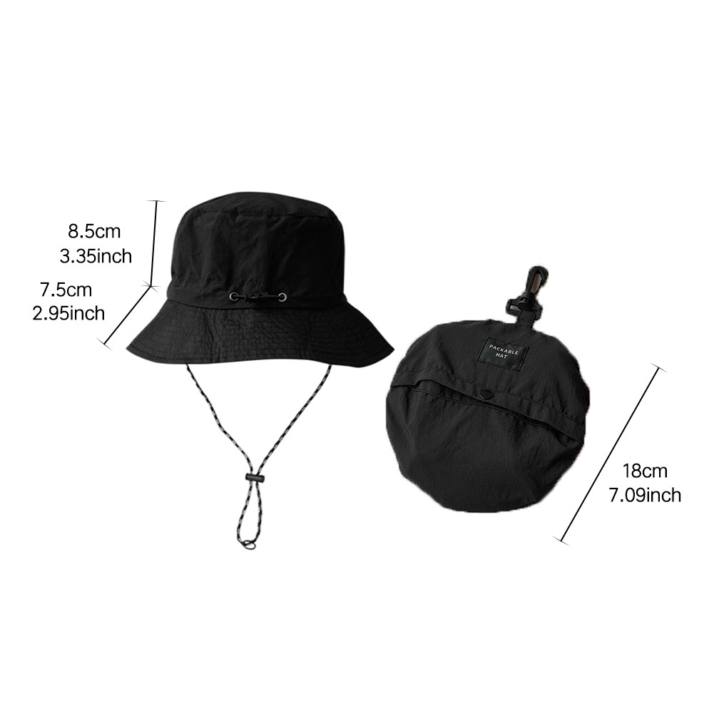 หมวกบักเก็ต ป้องกันรังสียูวี กันน้ํา กันแดด แบบแห้งเร็ว หมวกพับเก็บได้ เหมาะกับฤดูร้อน - รูปที่ 5