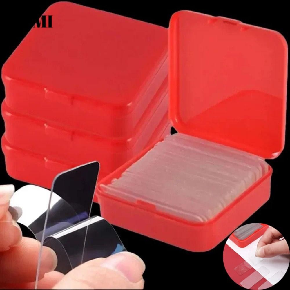 รูมิ‌ 60ชิ้น/120ชิ้นกาวสองหน้า,ไม่ทําเครื่องหมายสติ๊กเกอร์ติดผนังกันน้ํา,ที่ถอดออกได้นํามาใช้ใหม่เทปกาวโปร่งใส