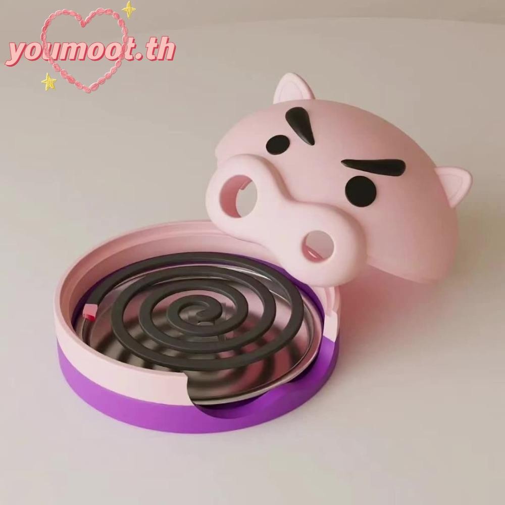 Youmoot ที่ใส่ม้วนยุง, หมูพร้อมถาดไล่ยุง, เครื่องประดับแฟชั่นกระถางธูปไม้จันทน์ป้องกันยุง
