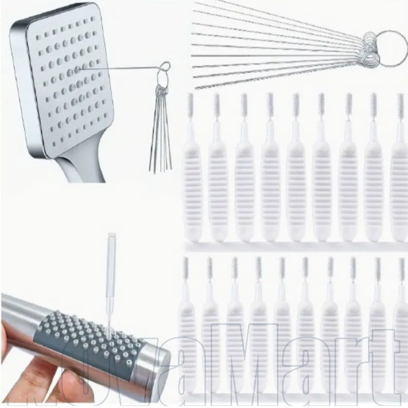 10-50PCS Showerhead ทําความสะอาดเข็ม-สําหรับหัวฝักบัวหลายขนาด-หัวฉีดทําความเครื่องมือ-สแตนเลสหัวฉีดชุดทําความสะอาด-สําหรับหัวฝักบัวเข็มสะอาด