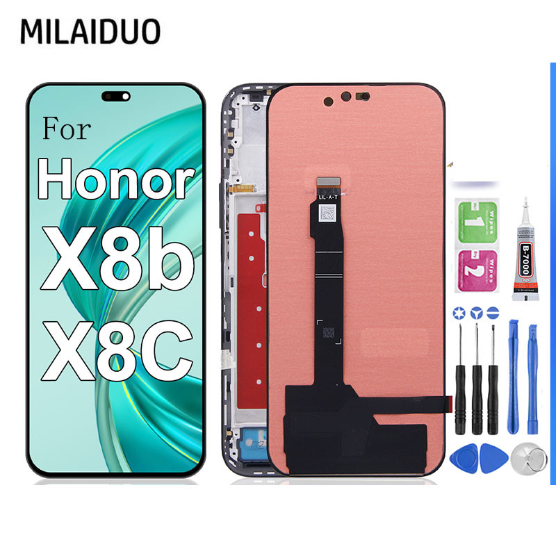 Orig AMOLED LCD สําหรับ HONOR X8b X8c จอแสดงผล LCD หน้าจอสัมผัสจอแสดงผล Digitizer Assembly
