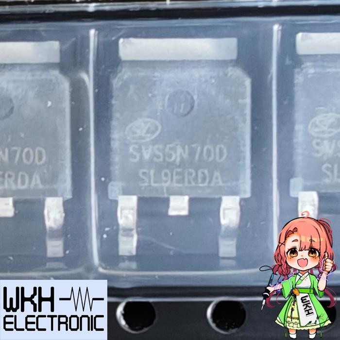 เครื่องมือชิ้นส่วน ORIGINAL SVS5N70D SVS 5N70 D Mosfet N-Ch TO252 700V 5A SVS5N70