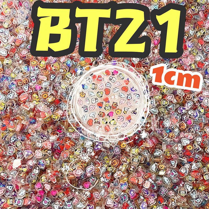 บาท21 อะคริลิคชิ้นสุ่มผสม | Mini Charm อุปกรณ์เสริม Kpop Convention Freebies BTS แฟนตกแต่ง