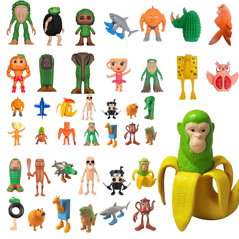 Tung Tung Tung Sahur Creative ของเล่น Trralero Tralala Action Figure 18 ชิ้น Lirili Larlla ชุดตกแต่ง