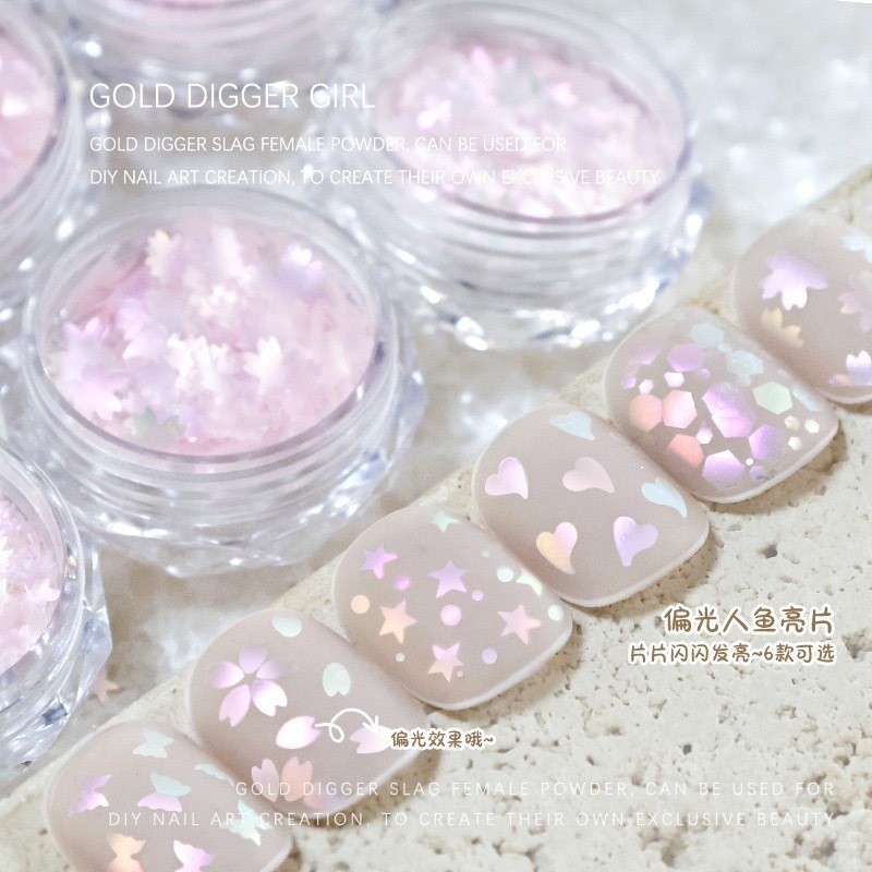 Dopamine เลื่อมหัวใจรักผีเสื้อ Exotic Ultra-Thin ขนาดใหญ่เลื่อม Frosted วัสดุ Glitter Powder Glitter เครื่องประดับ