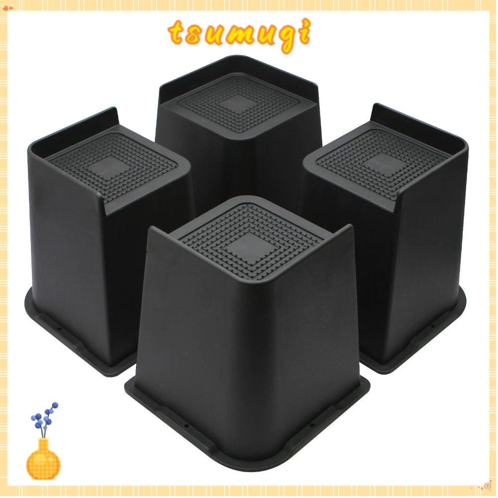 TSUMUGI 4 ชิ้น/เซ็ตขนาดใหญ่เฟอร์นิเจอร์ Risers, Heavy-Duty สนับสนุนเตียง Risers,คุณภาพสูง 1-6 นิ้วเตียงยก Risers โซฟาโซฟาโต๊ะเก้าอี้ขา