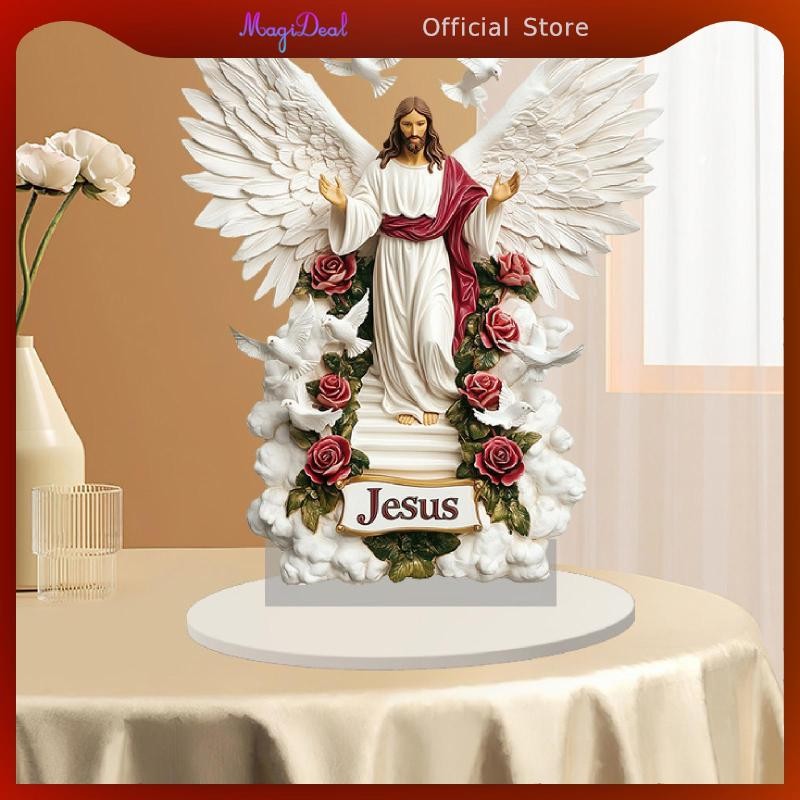 MagiDeal Jesus Desktop Ornament Collectible Party Decoration สําหรับ Holidays Cafe Office