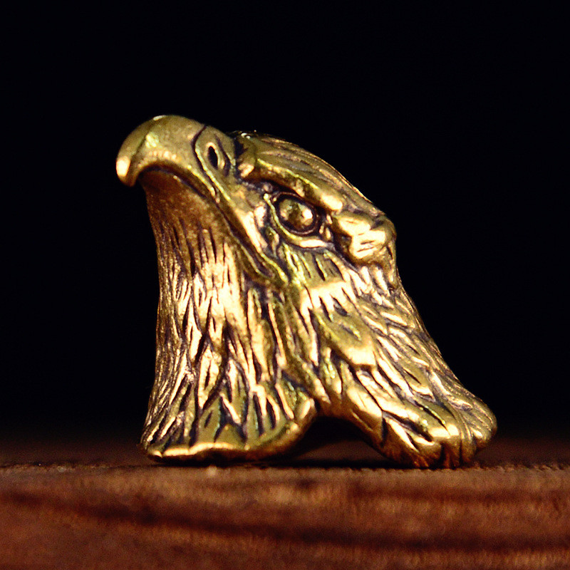 Eagle ทองเหลือง edc มีดจี้พกพา Eagle Head จี้จี้เชือกร่มจี้เครื่องประดับ DIY 2025 Yueying