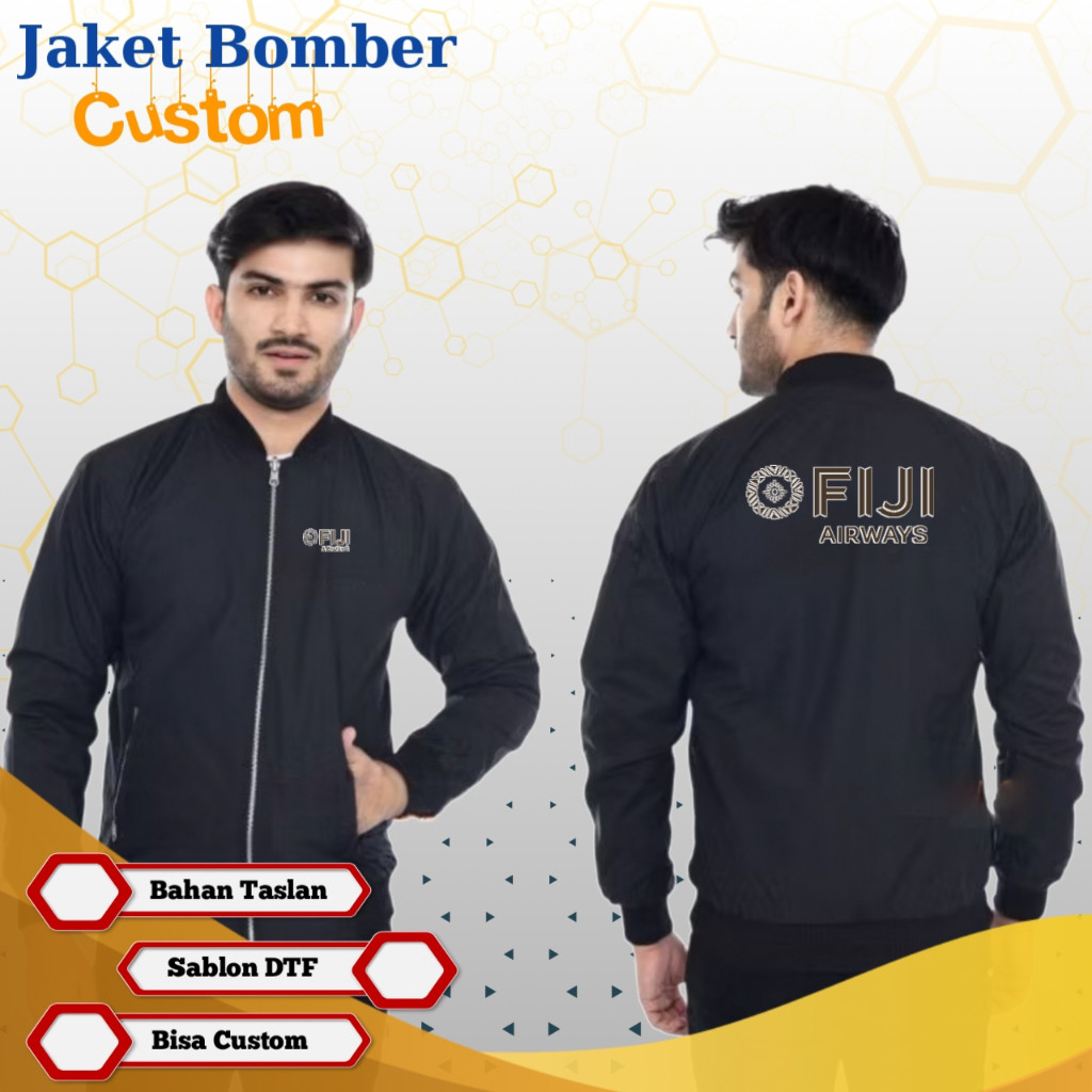 Fiji Airways Merchanded Jacket MS10 เสื้อแจ็คเก็ต Maskapai Custom Bomber Jacket