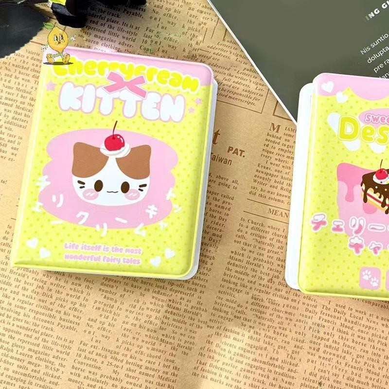 [mozh] Kawaii รูปแบบลูกแมว 3 นิ้วสมุดเก็บการ์ดขนาดเล็กน่ารักแบบพกพาอัลบั้มรูปที่ถอดออกได้หลวมใบกระเป๋าเก็บของขวัญ [TH]