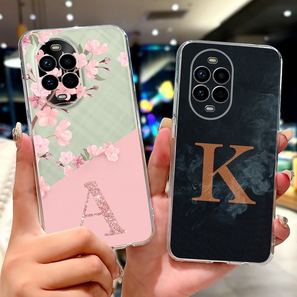 Huawei Nova 13 Pro 5G MIS-AL00 Case Clear Aesthetic AZ ตัวอักษรแฟชั่นดอกไม้ซิลิโคนอ่อนนุ่มปกหลัง Huawei Nova 13 Pro เคสโทรศัพท์กันชน