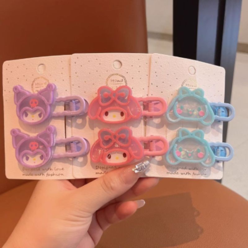 SANRIO 2ชิ้นการ์ตูน ซานริโอ กิ๊บ ผมวงชุดนักเรียนหญิงอุปกรณ์ผมของขวัญ