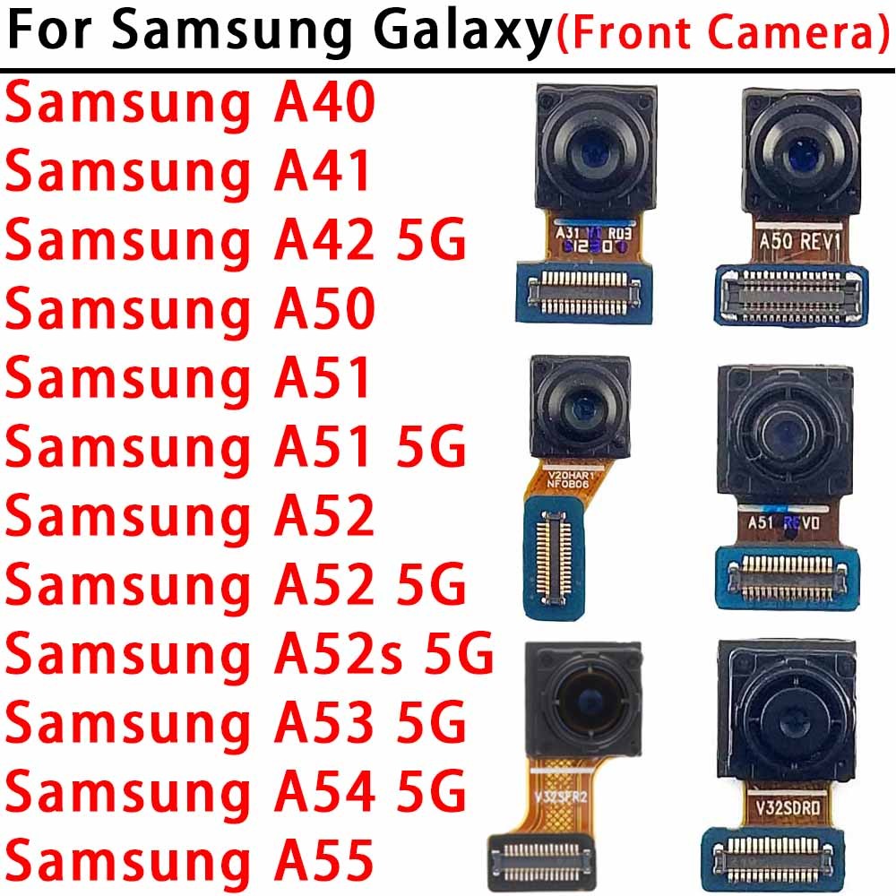 Original Selfie กล้องสําหรับ Samsung Galaxy A40 A41 A42 A50 A50s A51 A52 A52s A53 A54 A55 5G ด้านหน้าด้านหน้ากล้องโมดูล Facing อะไหล่