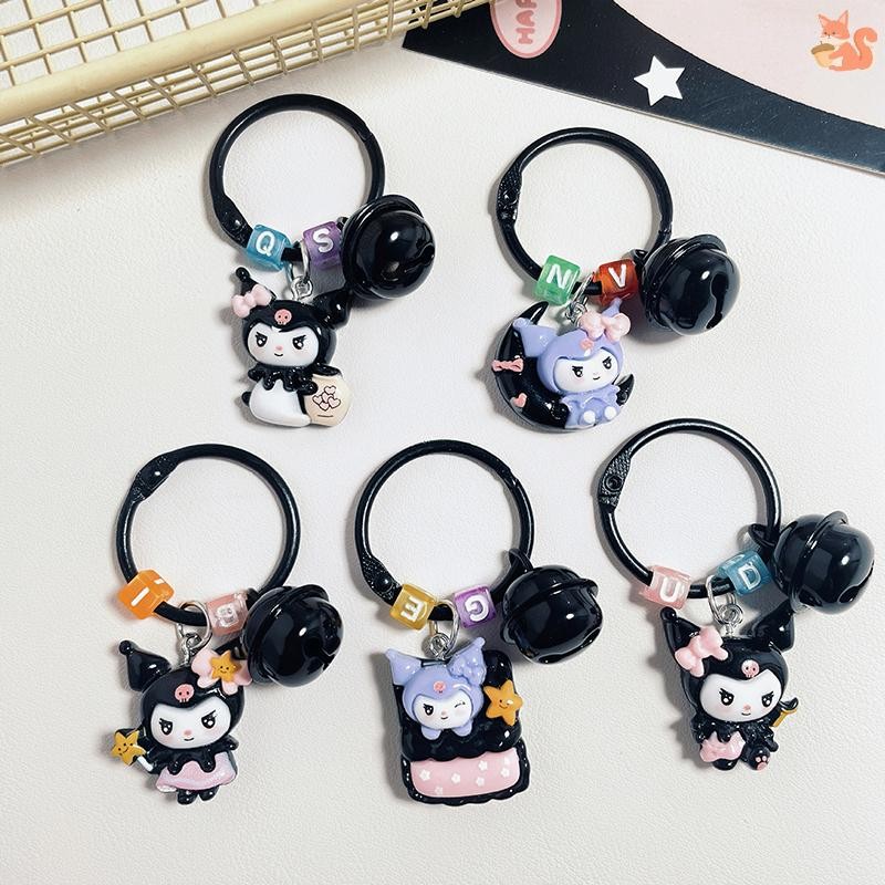 [BI] น่ารักการ์ตูน Kuromi ตุ๊กตาพวงกุญแจจี้พวงกุญแจอเนกประสงค์ Kawaii จี้พวงกุญแจประณีตกระเป๋าเป้สะพายหลังตกแต่งของขวัญ TH