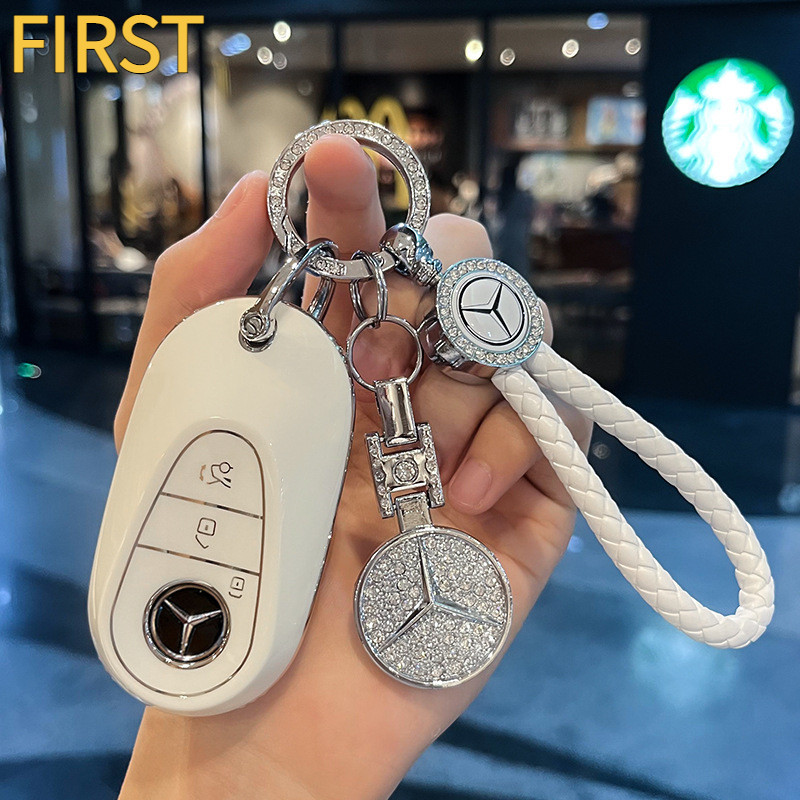 พวงกุญแจรถ เคสกุญแจ Benz ปลอกกุญแจ mercedes- benz เคสกุญแจ กุญแจ กุญแจรถ โลโก้