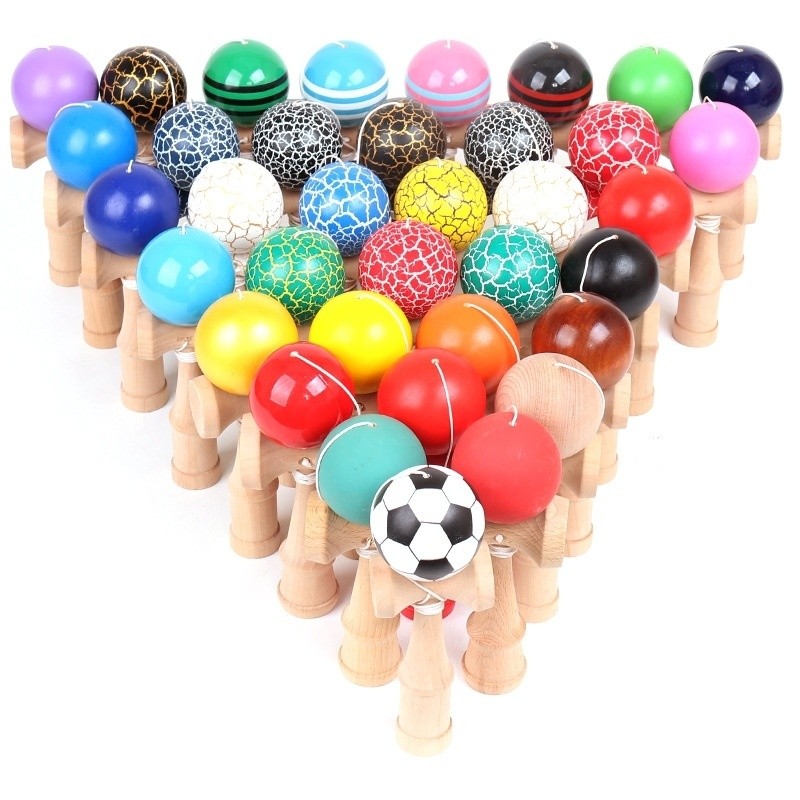 Kendama Japan Kendama Skill Ball Kendama การแข่งขันระดับมืออาชีพของเล่นเด็กทางเข้าสามเณรกลางแจ้ง