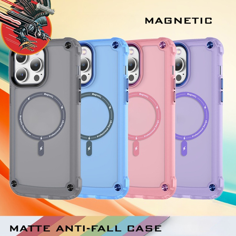 แฟชั่นชาร์จแม่เหล็กเคสโทรศัพท์สําหรับiphone 16 Pro Maxซิลิโคนอ่อนนุ่มTPU MatteกันกระแทกClear Anti-FallปกหลังสําหรับiPhone 11 12 13 14 15 Pro Max 14 15 16 Plus