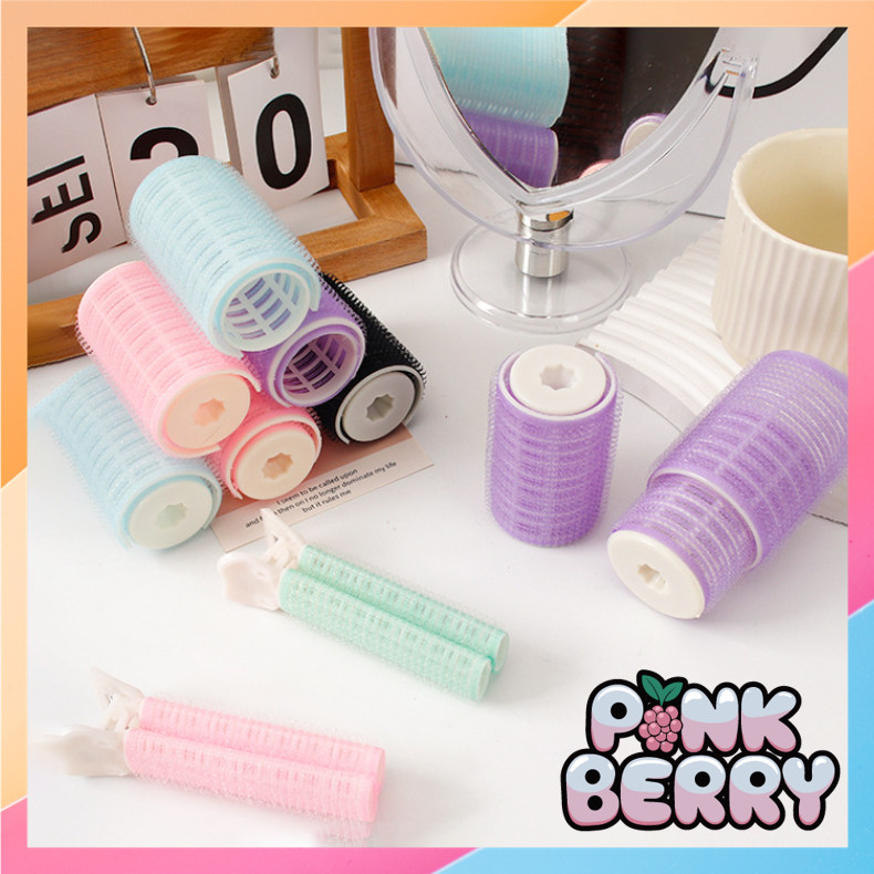 Pink Berry - F6343 Velcro Roll Hair / Magic Roll Curly Roll / Hair Roll Hair Curler / ลูกกลิ้งม้วนผม