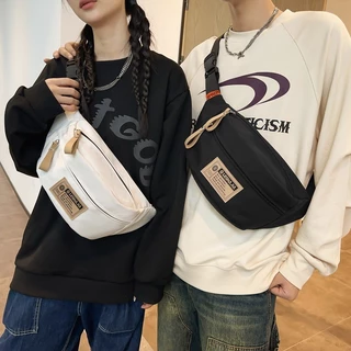 แฟชั่น ใหม่มินิมอลกระเป๋าคาดหน้าอกผู้หญิงใหม่พิมพ์ไหล่ผู้ชายอินเทรนด์อเนกประสงค์กีฬาเอวคู่ลําลองอเนกประสงค์ฤดูร้อน