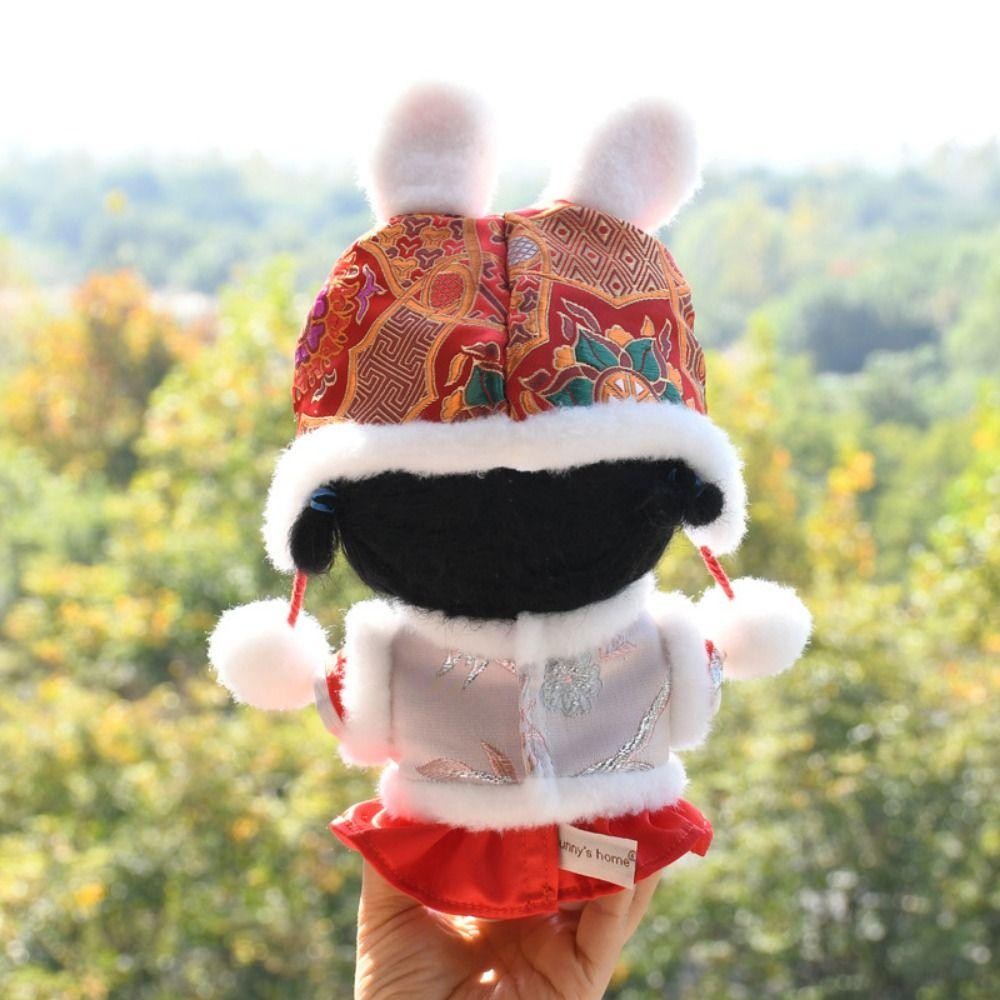 SOLIGHTER ตุ๊กตา Plush Cloak, Red & white กระต่ายหู Poncho ตุ๊กตาเสื้อผ้าปี, 20 ซม.คอสเพลย์ตุ๊กตาอุปกรณ์เสริม Mini เสื้อผ้า 20 ซม.ตุ๊กตาผ้าฝ้าย - รูปที่ 3