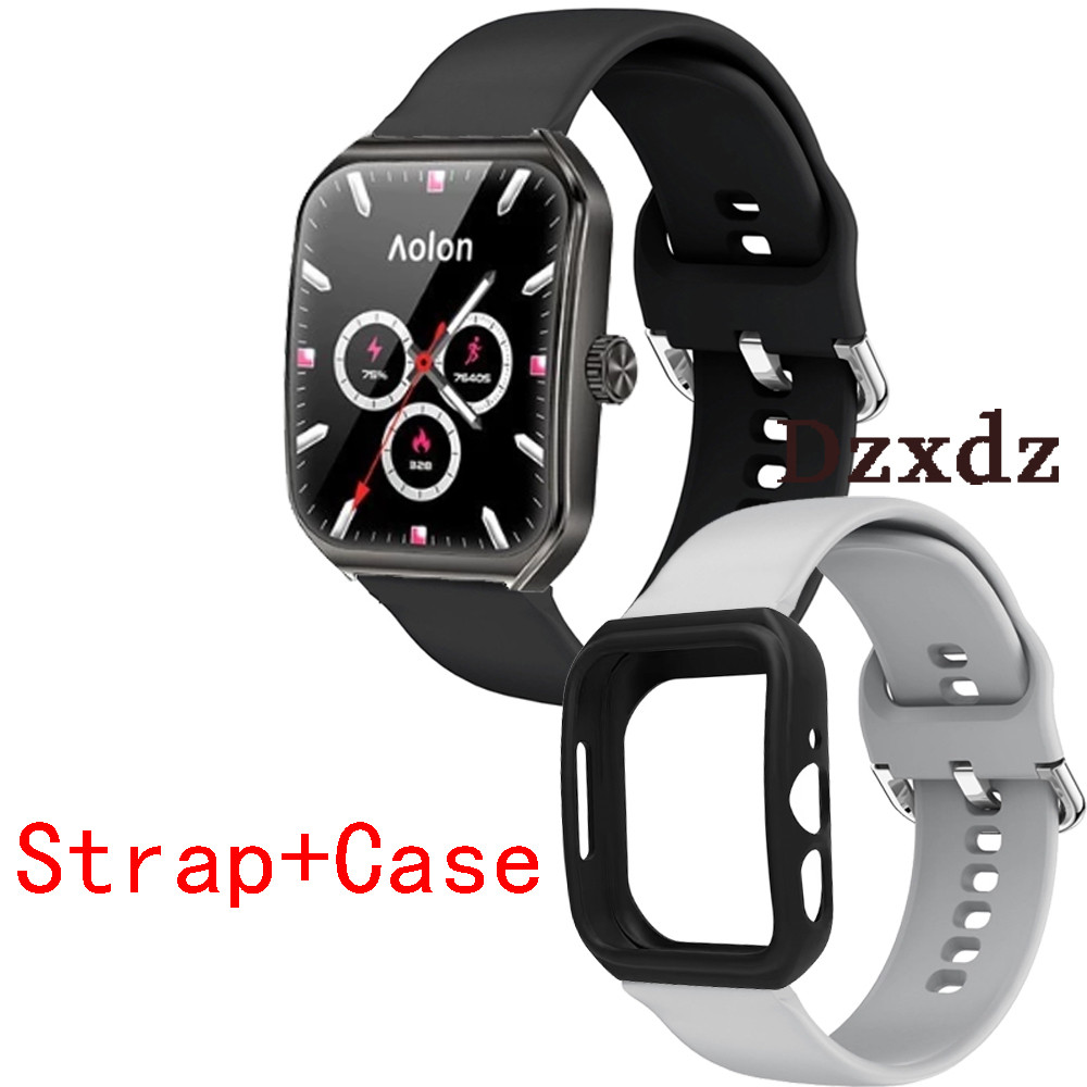 ฝาครอบ + สายซิลิโคนสําหรับ Aolon Curve2 สายรัดข้อมือแบบสปอร์ตแบบนุ่มสําหรับ Aolon Curve 2 กรณีสร้อยข