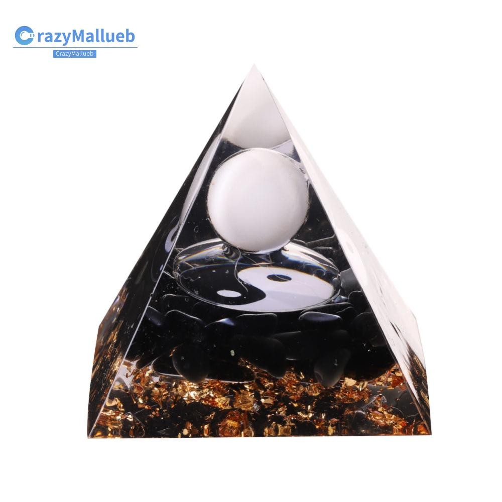 หินธรรมชาติ Orgonite Pyramid Crystals Orgone Energy Generator Healing Ornament [CrazyMallueb.th]