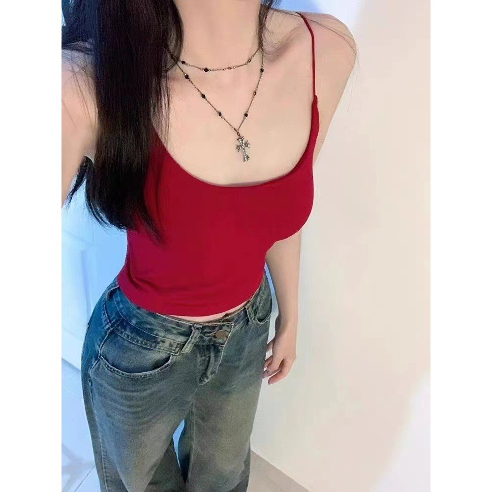 #392 เสื้อสายเดี่ยว ตัวยาว มีฟองน้ำ เย็บติด ฟรีไซต์ 24-34ab สีสวย ไร้ขอบ ใส่สบาย เสื้อ ผู้หญิง - ภาพย่อย 3