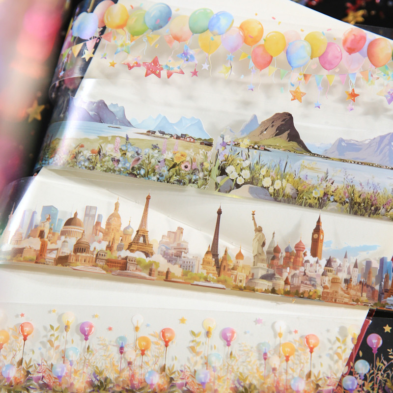 Mr.paper 200เซนติเมตร/ม้วนสัตว์เลี้ยงเทปตกแต่งวันหยุดบอลลูนกลางคืนรักษาภูมิทัศน์รูปแบบสถาปัตยกรรมเทปสร้างสรรค์มือเต็นท์จับแพะชนแกะวัสดุ DIY แฮนด์เมดตกแต่งเทป ราคา ถูกที่สุด ดีลบีเคเค แกลเลอรีภาพที่ 6