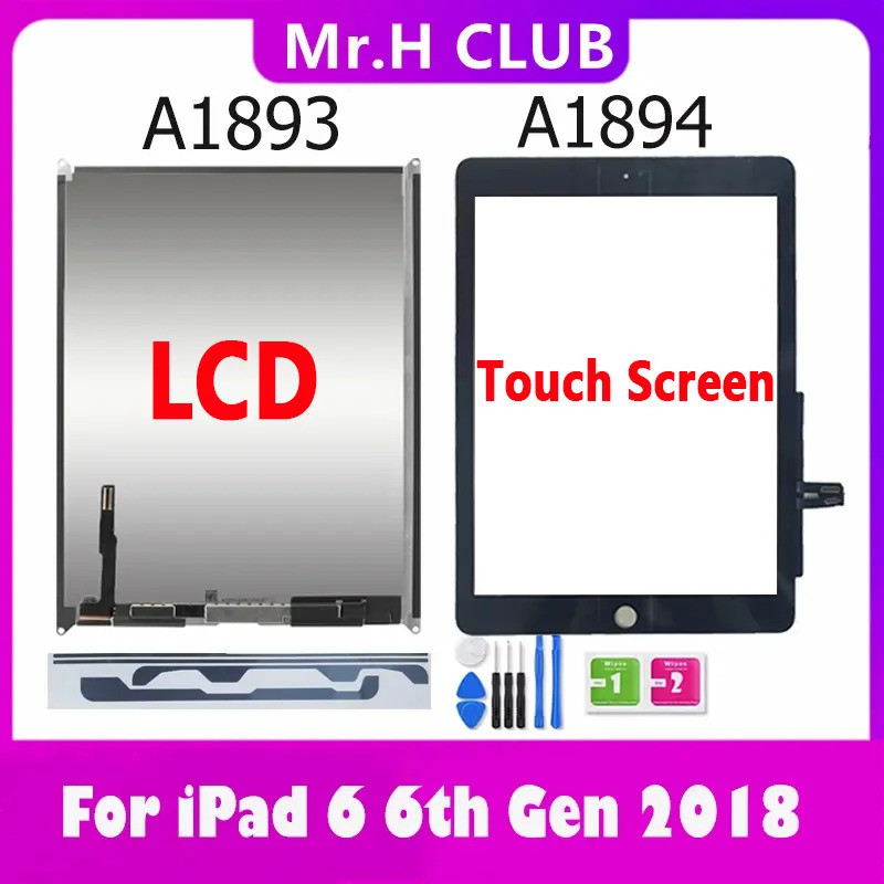 ใหม่สําหรับ iPad 6 6th Gen 2018 A1893 A1954 Touch Screen Digitizer แผงจอแสดงผล LCD สําหรับ iPad 9.7 