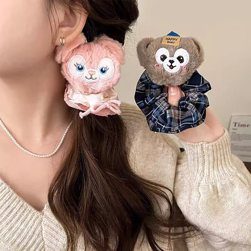 Bear Fox ผมหางม้าผมแหวนหัวเชือกผูกผม Scrunchies Headwear