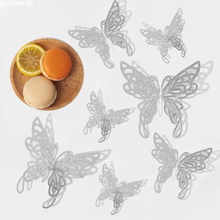 ✨COD✨ผีเสื้อสีทอง ผีเสื้อ DIY ผีเสื้อ 3D สำหรับ ตกแต่งเค้ก ช…