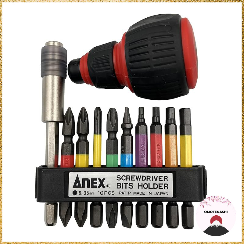 ANEX Color Bit Hex Wrench Set with Long Head (Various Sizes)