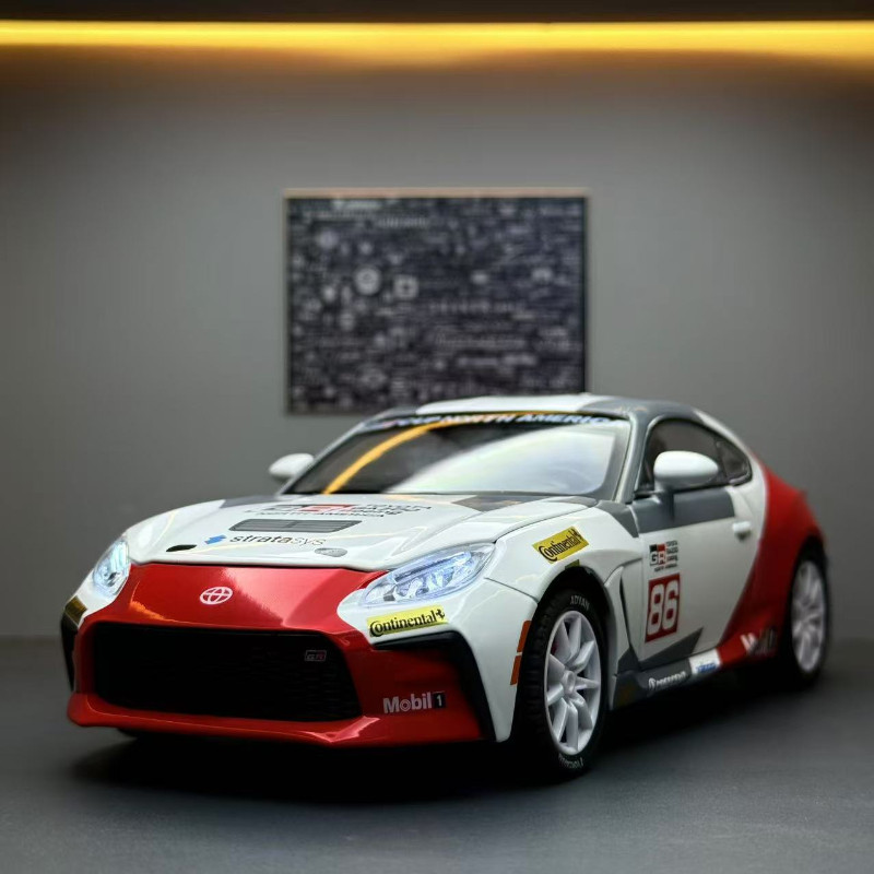 โมเดลรถอัลลอย [1:24 Toyota gr86] รถสปอร์ตของเล่นรถโมเดลของขวัญ