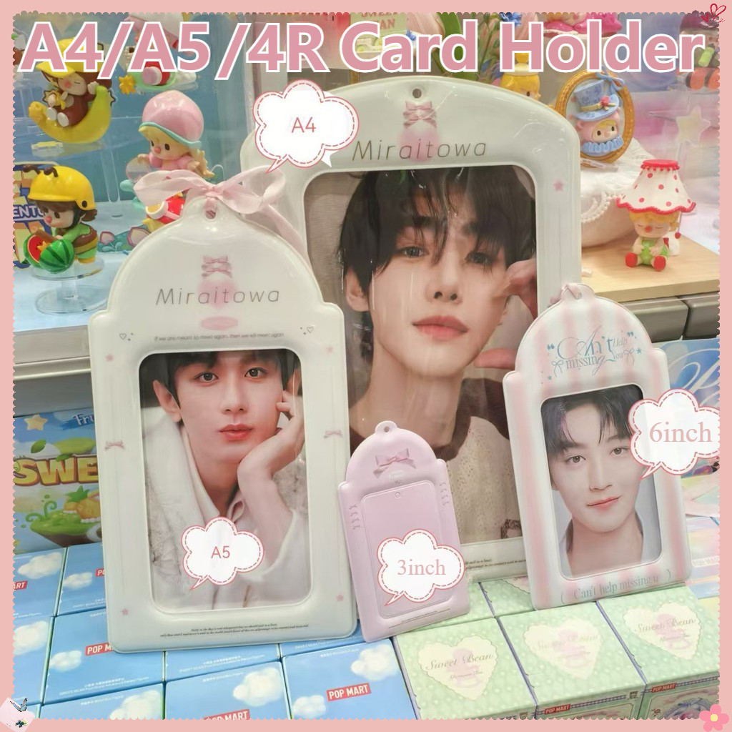 A4/a5/4r Big Card Holder Kpop Idol Photocard 6 นิ้ว PVC Dustpoof Waterpoof ผู้ถือบัตร Giant Storage Display Photocard