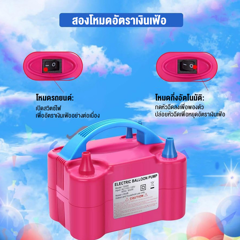 จัดส่ง24ชม ที่สูบลูกโป่ง เครื่องเป่าลูกโป่ง ที่สูบลมไฟฟ้า ที่สูบลมลูกโป่ง ที่สูบลูกโป่งไฟฟ้า เครื่องสูบลูกโป่งไฟฟ้า ราคา ถูกที่สุด ดีลบีเคเค แกลเลอรีภาพที่ 3