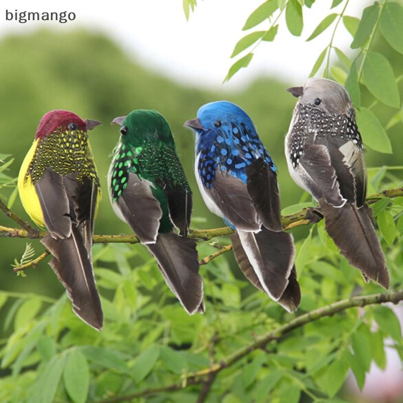 [bigmango] นกปลอมจิ๋ว โฟมขนนกเทียม นกเขา งานแต่งงาน ตกแต่งสวน.เสริม สต็อกใหม่